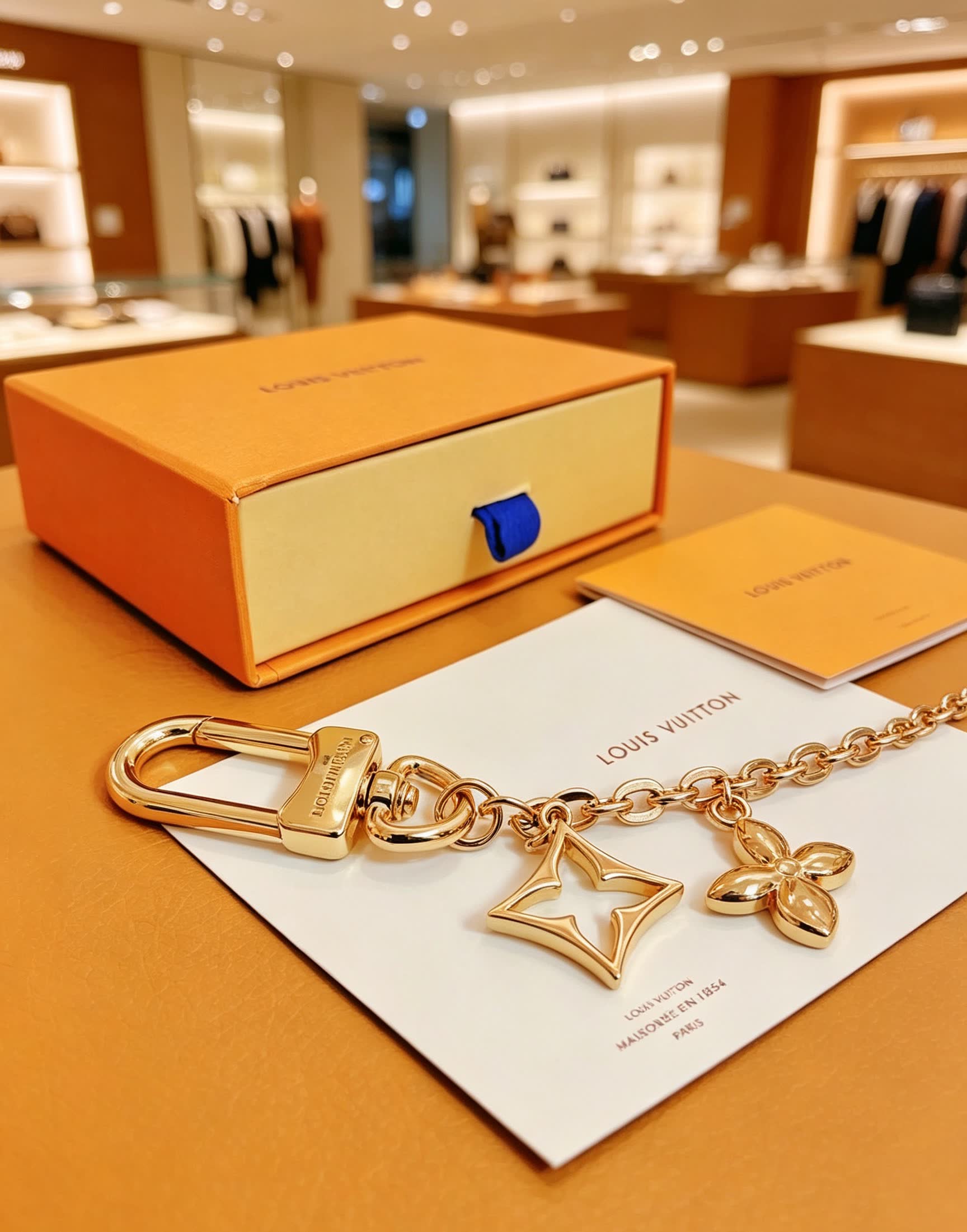 Louis Vuitton Gold Tone Charm Bracelet
